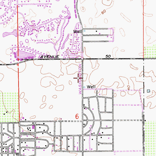 Topographic Map of La Quinta Mountain Golf Course, CA
