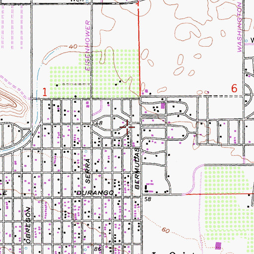 Topographic Map of Cove Post Office, CA