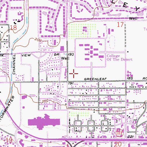 Topographic Map of McCallum Theater, CA