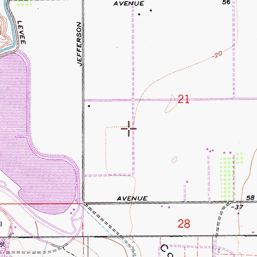 Topographic Map of Pete Dye Resort Golf Course, CA