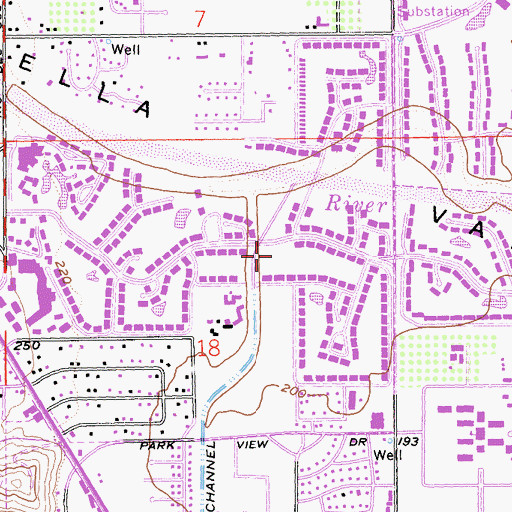 Topographic Map of Rancho las Palmas Country Club, CA