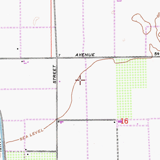 Topographic Map of TPC Stadium Golf Course, CA