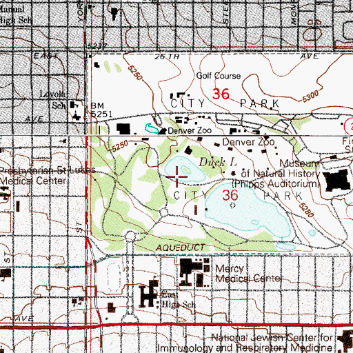 Topographic Map of Duck Lake, CO