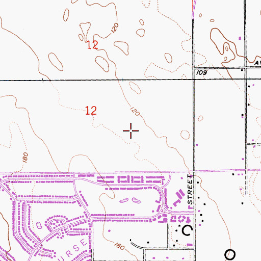 Topographic Map of Woodhaven Country Club, CA
