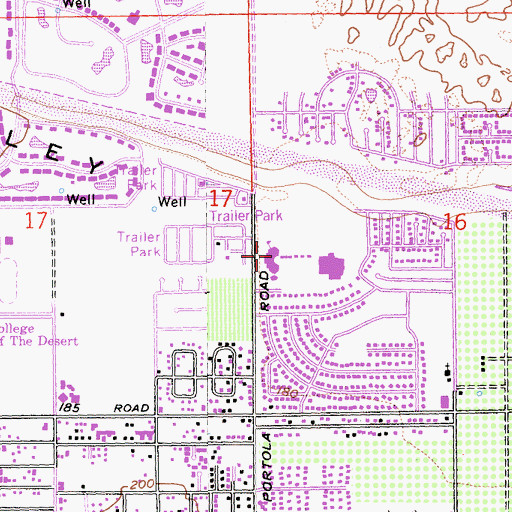 Topographic Map of Abraham Lincoln Elementary School, CA