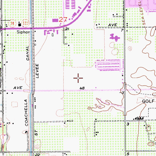 Topographic Map of Coronado Gardens Mobile Home Park, CA