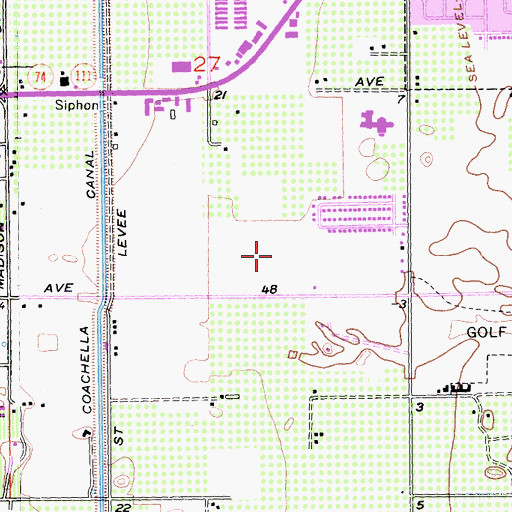 Topographic Map of Coronado Gardens Mobile Home Park, CA
