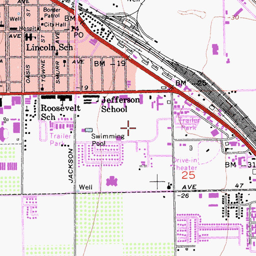 Topographic Map of Davis Sports Complex, CA