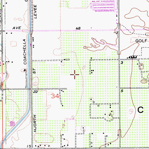 Topographic Map of Desert Air Recreational Vehicle Park, CA