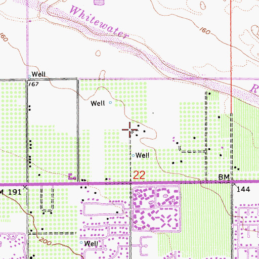 Topographic Map of Desert Horizons Country Club, CA