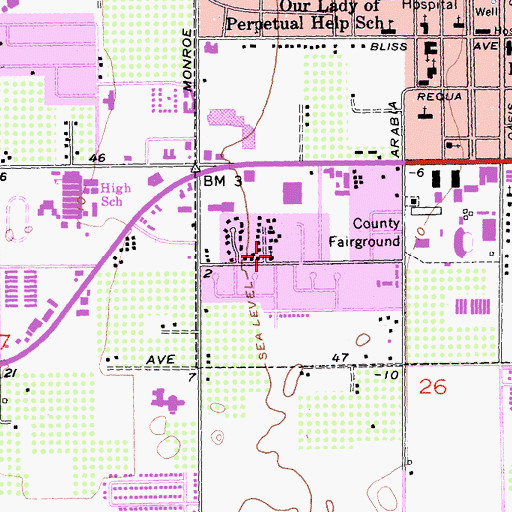 Topographic Map of First African Methodist Episcopal Church, CA