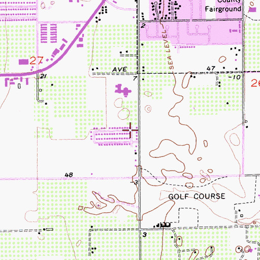 Topographic Map of First Church of the Nazarene, CA