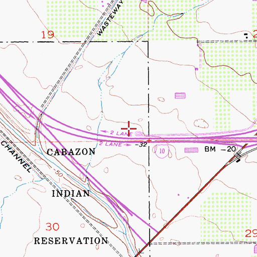 Topographic Map of Happy Wanderer Recreational Vehicle Park, CA