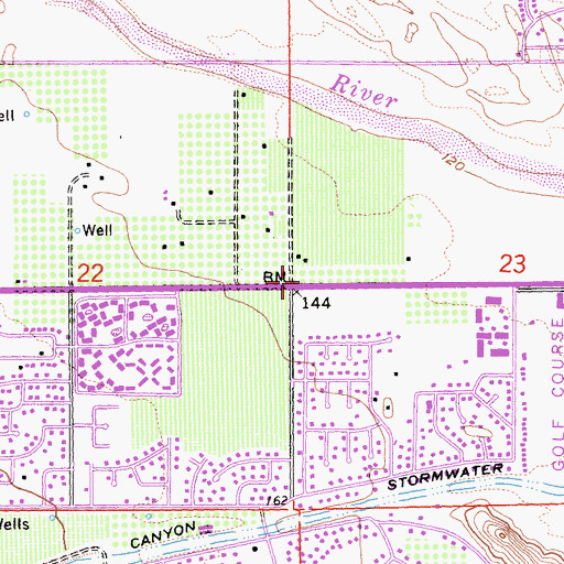 Topographic Map of Indian Wells City Hall, CA