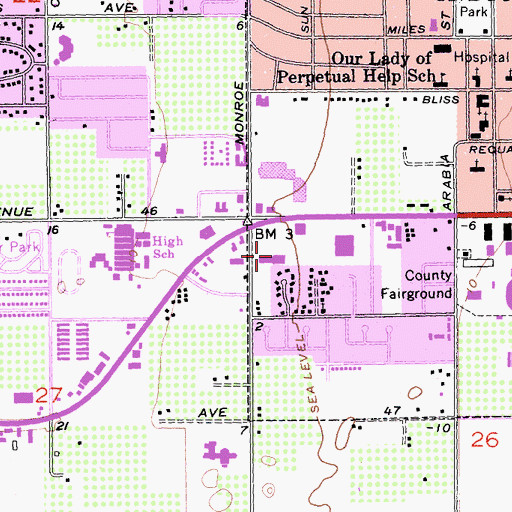 Topographic Map of Indio Fashion Mall Shopping Center, CA