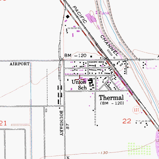 Topographic Map of Kokell Elementary School, CA