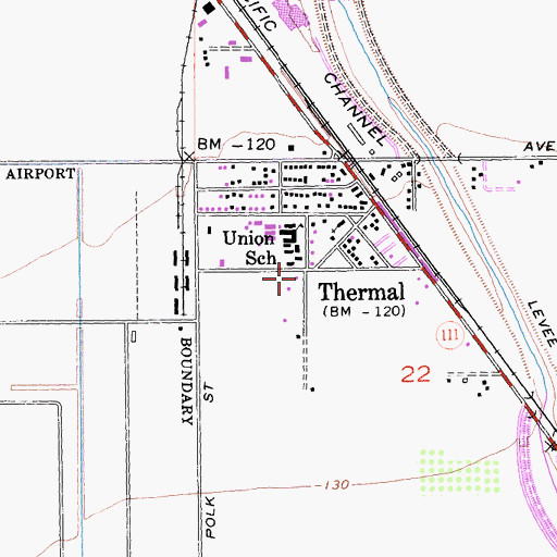 Topographic Map of La Familia Continuation High School, CA
