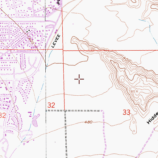 Topographic Map of Living Desert Reserve, CA