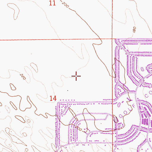 Topographic Map of Oasis Country Club, CA