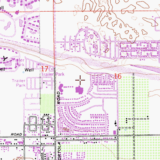 Topographic Map of Palm Desert Community Park, CA