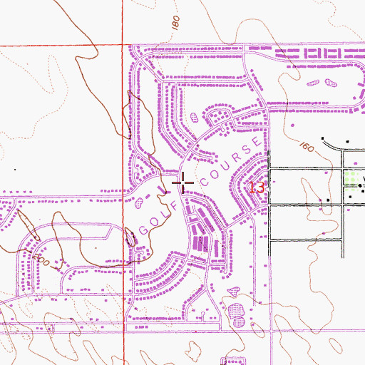 Topographic Map of Palm Desert Country Club, CA