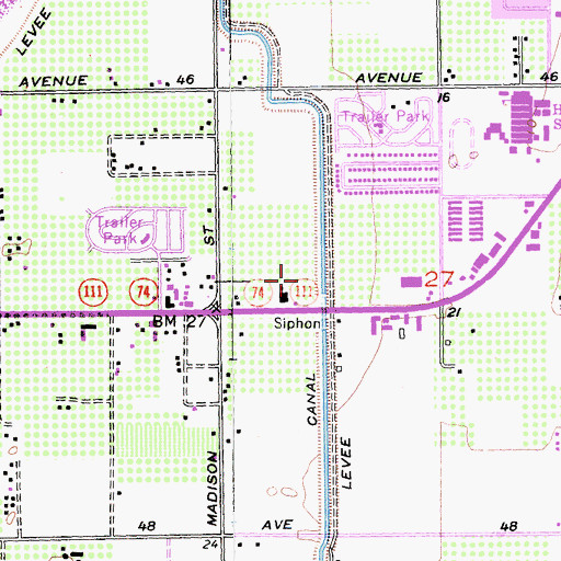 Topographic Map of Rancho Casitas Mobile Home Park, CA