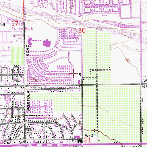 Topographic Map of Sacred Heart Catholic Church, CA