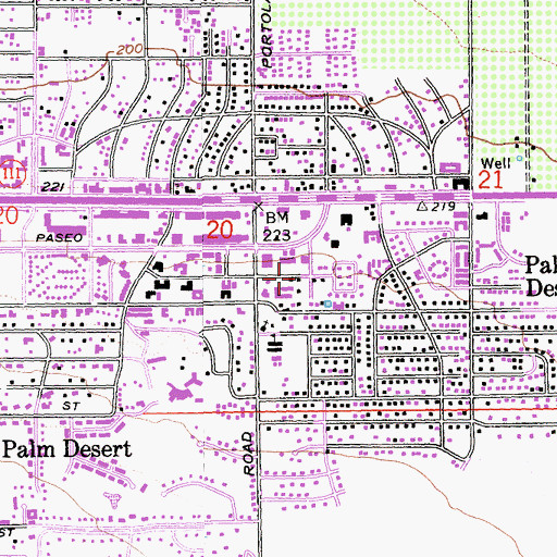 Topographic Map of Saint George Orthodox Church, CA