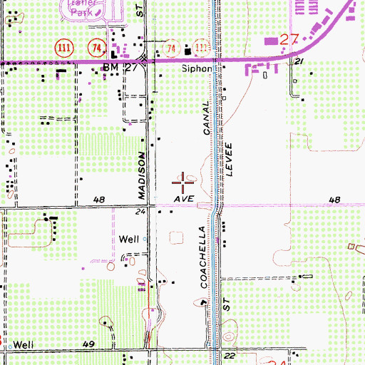 Topographic Map of Sunnyside Estates, CA