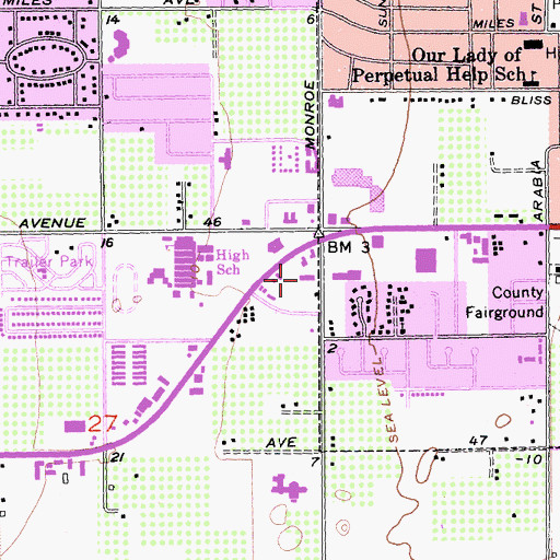 Topographic Map of Tyselling Shopping Center, CA