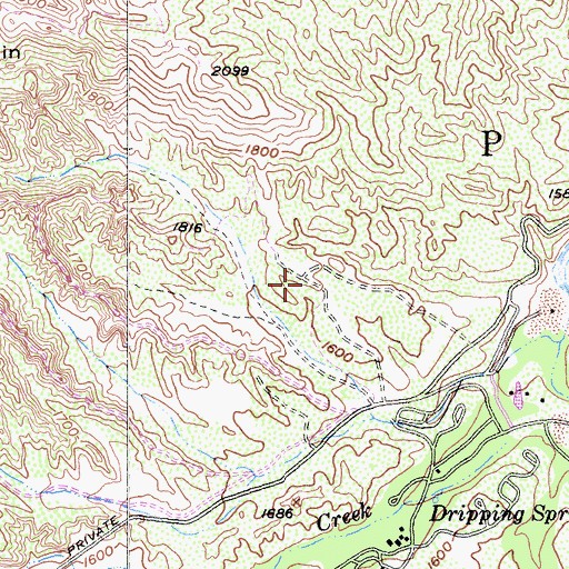Topographic Map of Butterfield County Recreational Vehicle Park, CA