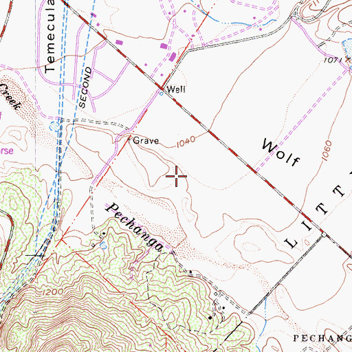 Topographic Map of Colina Vista, CA