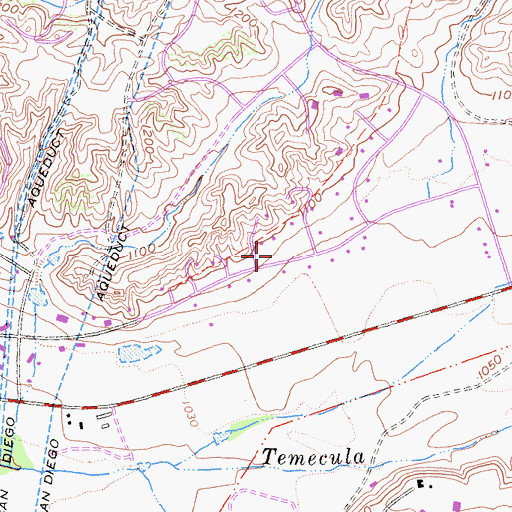 Topographic Map of Country Manor Estates, CA