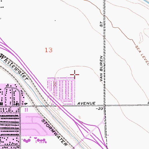 Topographic Map of Indio Terrace Park, CA