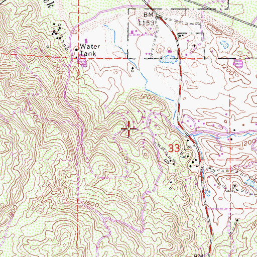 Topographic Map of Oak Haven Estates, CA
