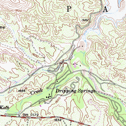 Topographic Map of Ormsby Campground, CA