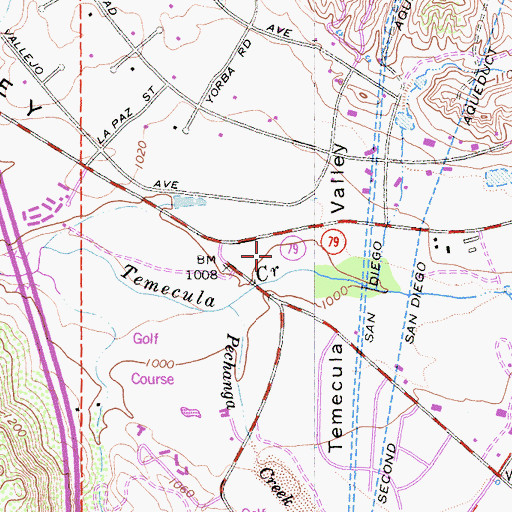 Topographic Map of Pala Road Park, CA