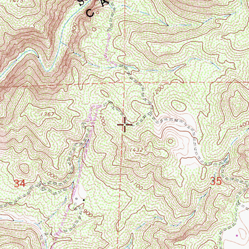 Topographic Map of Santa Margarita Ecological Reserve, CA