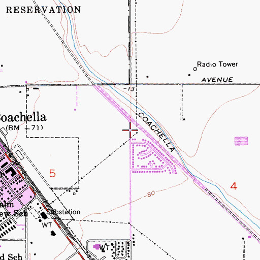 Topographic Map of Sierra Vista Park, CA