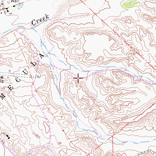 Topographic Map of Temecula Ranchos, CA