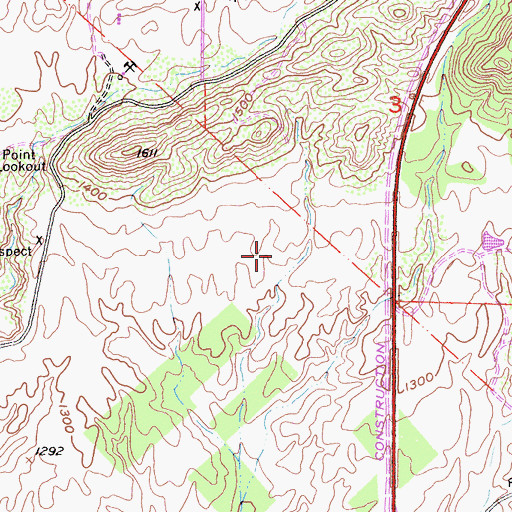 Topographic Map of Avaxat School, CA