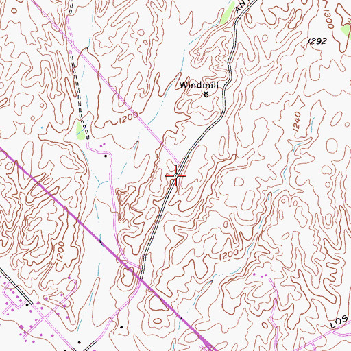 Topographic Map of California Oaks Sports Park, CA