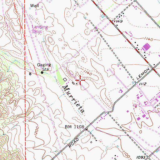 Topographic Map of Creekside High School, CA