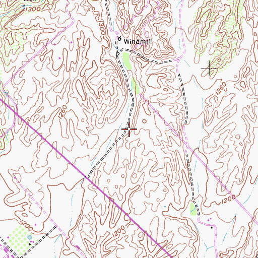 Topographic Map of E Hale Curran Elementary School, CA