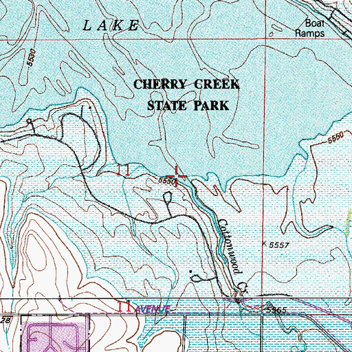 Topographic Map of Cottonwood Creek, CO