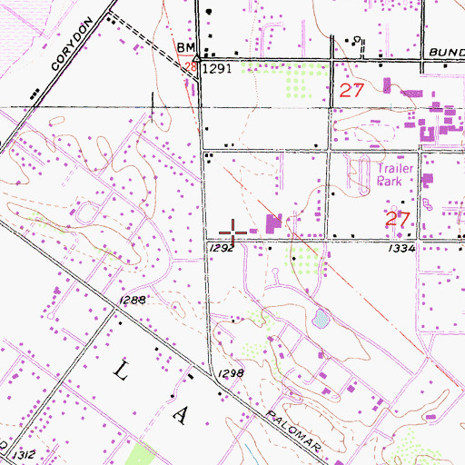Topographic Map of Faith Baptist Church, CA