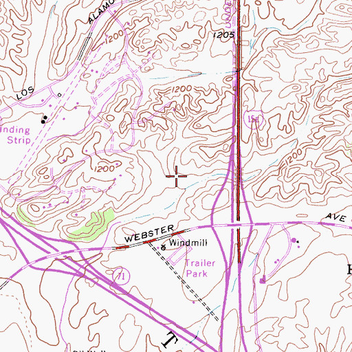 Topographic Map of Rancho Springs Medical Center, CA