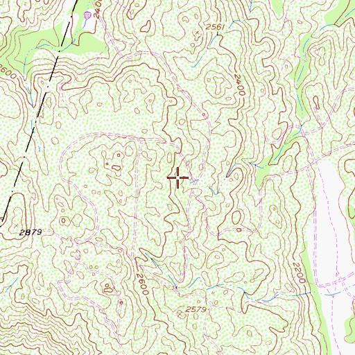 Topographic Map of La Cresta Highlands, CA
