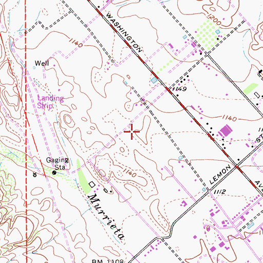 Topographic Map of Murrieta Valley High School, CA