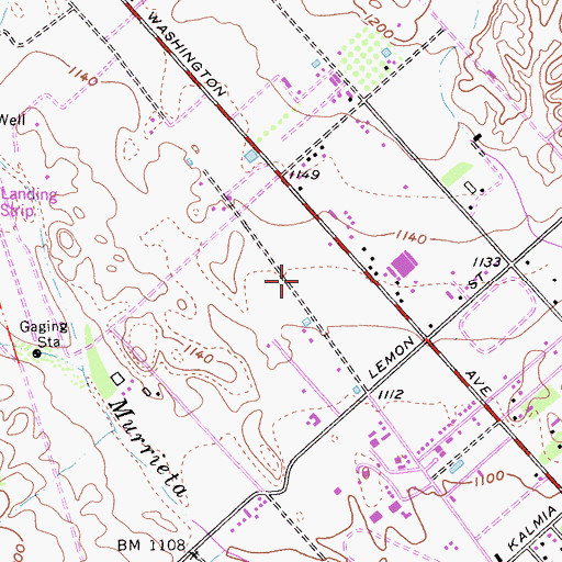 Topographic Map of Peoples Church of the Valley, CA